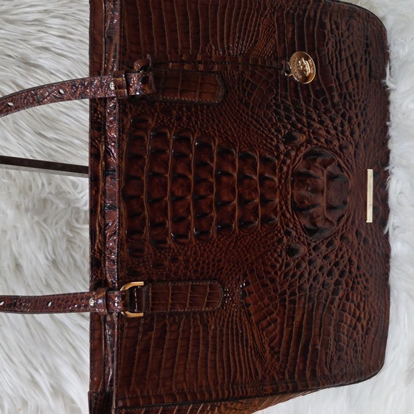 🤎🔹️Brahmin 🔹️Ashlee  Pecan Melbourne Genuine Leather Tote - Picture 11 of 11